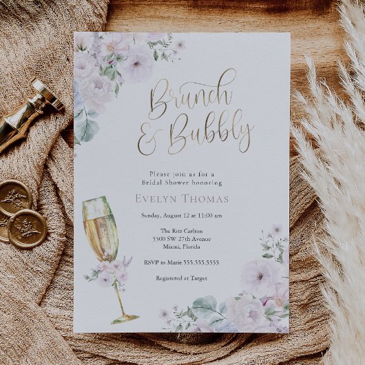 Invitation de Brunch et de Bubbly