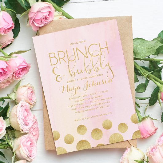 Invitation de Brunch et de Bubbly