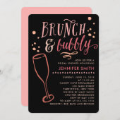 Invitation de Brunch et de Bubbly (Devant / Derrière)