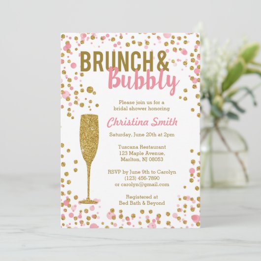 Invitation de Brunch et de Bubbly (Debout devant)