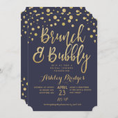 Invitation de Brunch et de Bubbly (Devant / Derrière)