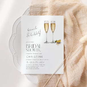 Invitation De Brunch Et De Bubbly Sparkle Bridal S