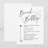 Invitation de brunch et de bulles à script minimal (Devant / Derrière)