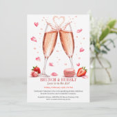 Invitation de brunch et de bulles Champagne Brunch (Debout devant)