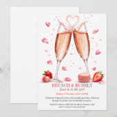 Invitation de brunch et de bulles Champagne Brunch (Devant / Derrière)