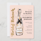 Invitation de brunch et de douche de champagne pou (Devant)