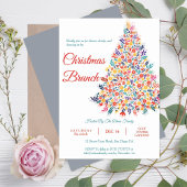 Invitation de brunch familial autour d'un arbre de