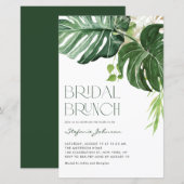Invitation de Brunch Feuille d'été pour la nuptial (Devant / Derrière)