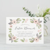 Invitation de Brunch Fleurs de Pâques (Debout devant)