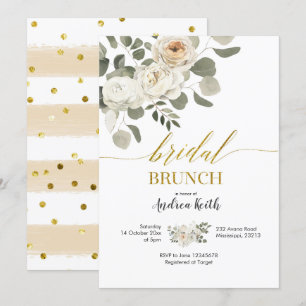 Invitation de Brunch Floral Blanc d'hiver