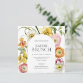 Invitation de brunch floral de jardin de printemps (Debout devant)
