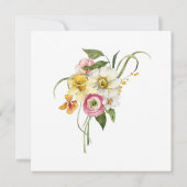Invitation de brunch floral de jardin de printemps (Dos)