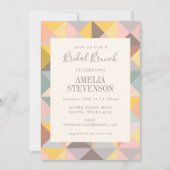 Invitation de Brunch Géométrique Pastel (Devant)