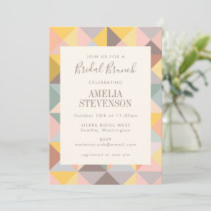 Invitation de Brunch Géométrique Pastel