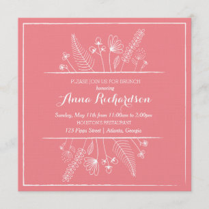 Invitation de Brunch Illustration Fleur