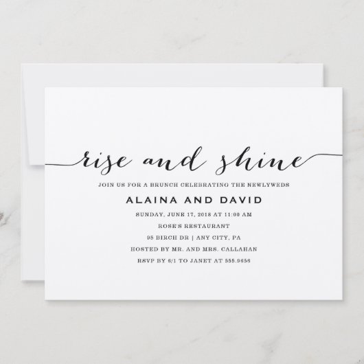 Invitation de Brunch Lise and Shine - Kraft (Devant)