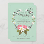 Invitation de Brunch Mariage de la Poste de couron (Devant / Derrière)