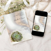 Invitation de Brunch Mariage de la Poste Succulent