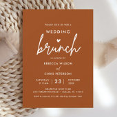 Invitation de Brunch Mariage en terre cuite modern