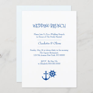 Invitation de Brunch Mariage nautique