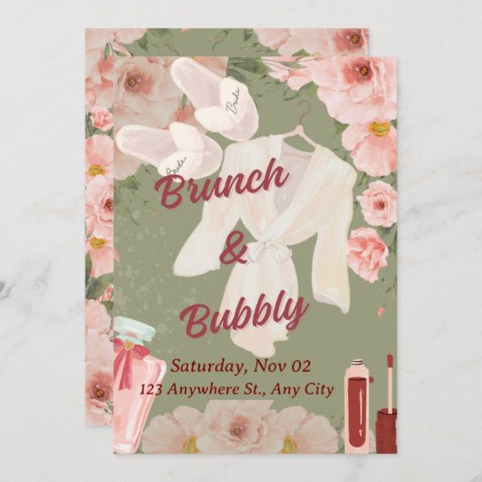 Invitation de Brunch nuptial (Devant / Derrière)