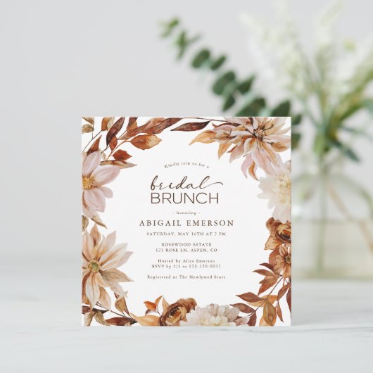 Invitation de Brunch nuptial d'automne (Debout devant)