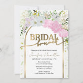 Invitation de Brunch nuptial Fleur sauvage doré au (Devant)