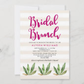 Invitation de Brunch nuptial Glam Cactus (Devant)