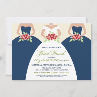Invitation de Brunch nuptial (marine)