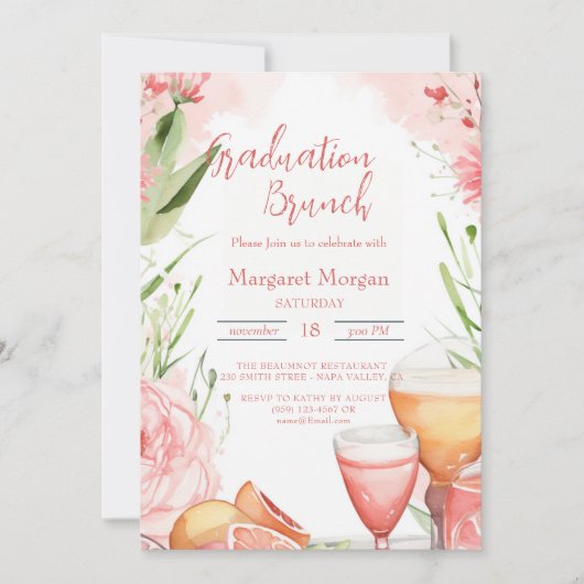 Invitation de Brunch nuptial moderne et simple (Devant)