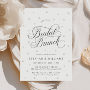 Invitation de Brunch nuptial Pearls Elegant