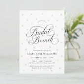 Invitation de Brunch nuptial Pearls Elegant (Debout devant)