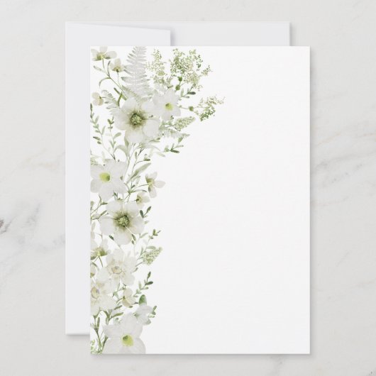 Invitation de Brunch nuptial vert (Dos)