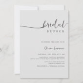 Invitation de brunch nuptiale à script simple (Devant)