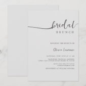 Invitation de brunch nuptiale à script simple (Devant / Derrière)