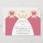 Invitation de brunch nuptiale (blush) (Devant)