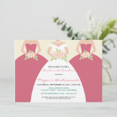 Invitation de brunch nuptiale (blush) (Debout devant)