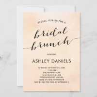 Invitation de brunch nuptiale Blush Apricot