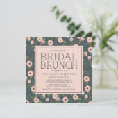 Invitation de brunch nuptiale de minuit Blush Bloo (Debout devant)