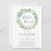 Invitation de brunch nuptiale Eucalyptus Wreath (Devant)