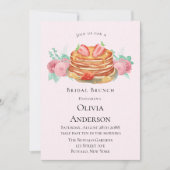 Invitation de brunch nuptiale Pancake Pink et Mint (Devant)