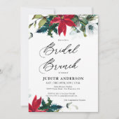 Invitation de brunch nuptiale Poinsettia (Devant)
