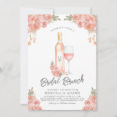Invitation de brunch nuptiale Rosé Blush (Devant)