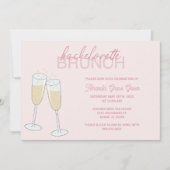 Invitation de brunch pour Bachelorette au Champagn (Devant)