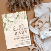 Invitation de Brunch pour bébé floral, Baby shower