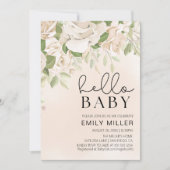 Invitation de Brunch pour bébé floral, Baby shower (Devant)