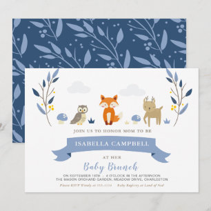 Invitation de Brunch pour bébés Woodland