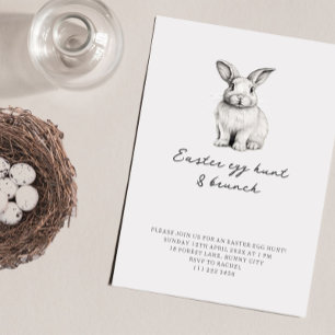 Invitation de brunch pour la chasse aux œufs de Pâ
