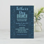 Invitation de brunch pour la fête des pères avec d (Debout devant)