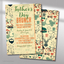Invitation de brunch pour la fête des pères avec d